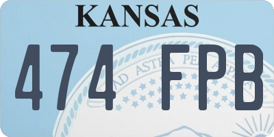 KS license plate 474FPB