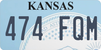 KS license plate 474FQM