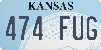 KS license plate 474FUG