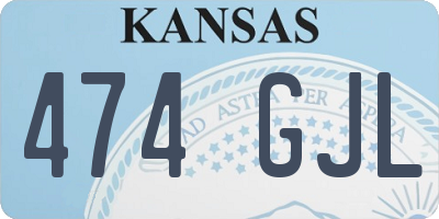 KS license plate 474GJL