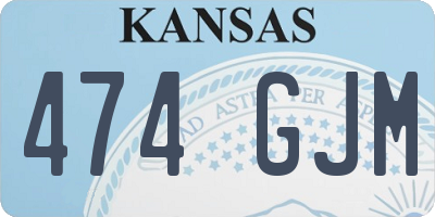 KS license plate 474GJM