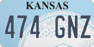 KS license plate 474GNZ