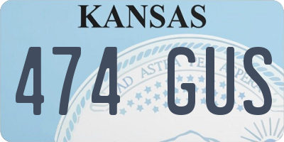 KS license plate 474GUS