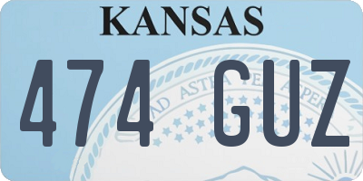 KS license plate 474GUZ