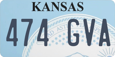 KS license plate 474GVA