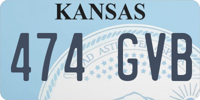 KS license plate 474GVB