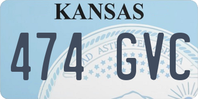 KS license plate 474GVC