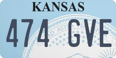 KS license plate 474GVE