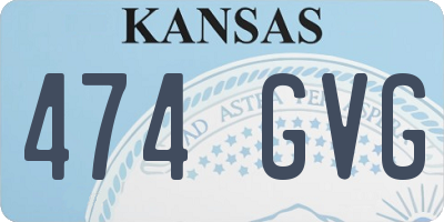 KS license plate 474GVG