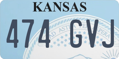 KS license plate 474GVJ