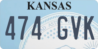 KS license plate 474GVK