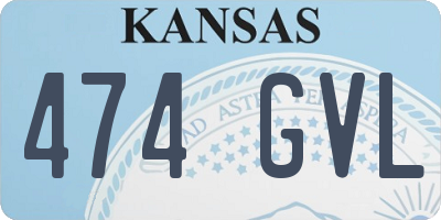 KS license plate 474GVL