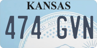 KS license plate 474GVN