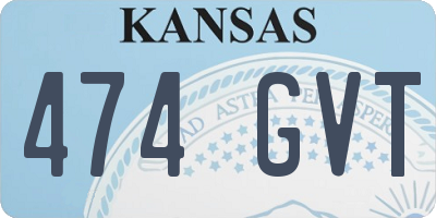 KS license plate 474GVT