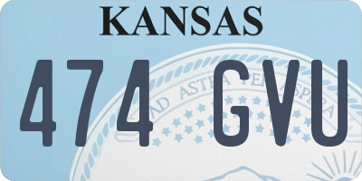 KS license plate 474GVU