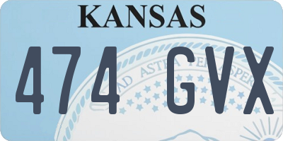 KS license plate 474GVX