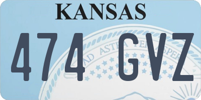 KS license plate 474GVZ