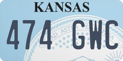 KS license plate 474GWC