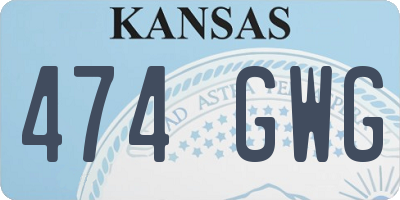 KS license plate 474GWG