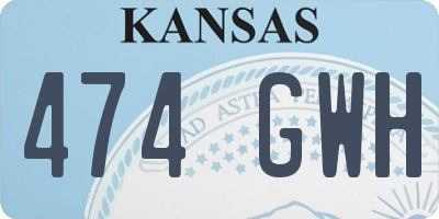 KS license plate 474GWH