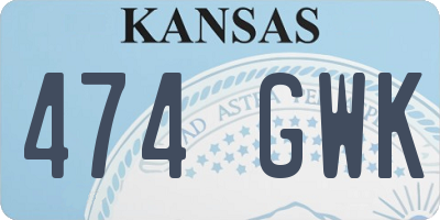 KS license plate 474GWK