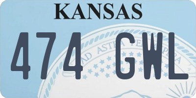 KS license plate 474GWL