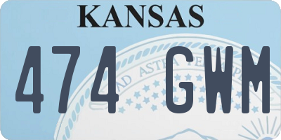 KS license plate 474GWM