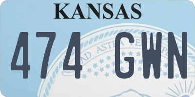 KS license plate 474GWN