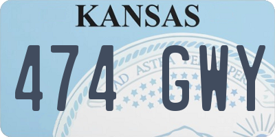 KS license plate 474GWY