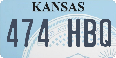 KS license plate 474HBQ