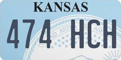 KS license plate 474HCH