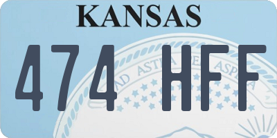KS license plate 474HFF