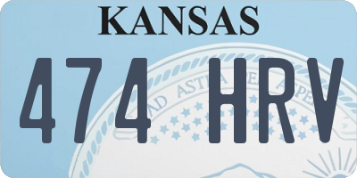 KS license plate 474HRV