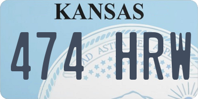 KS license plate 474HRW