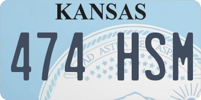 KS license plate 474HSM