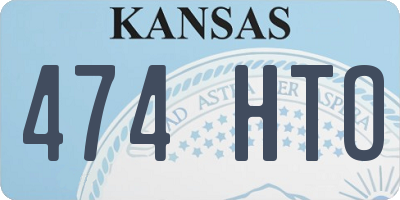KS license plate 474HTO