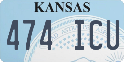 KS license plate 474ICU