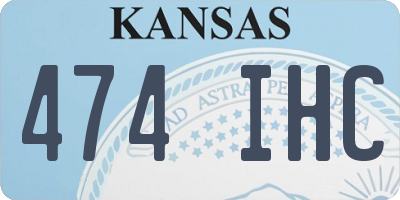 KS license plate 474IHC