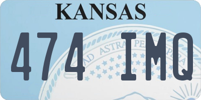 KS license plate 474IMQ