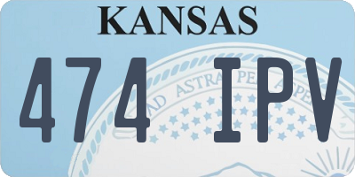 KS license plate 474IPV
