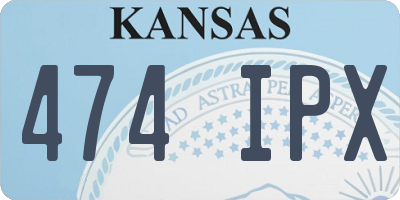 KS license plate 474IPX