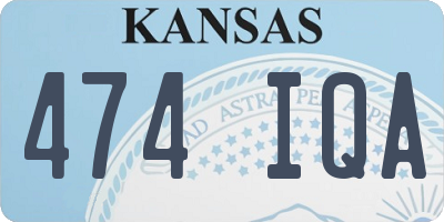 KS license plate 474IQA