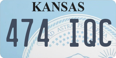 KS license plate 474IQC