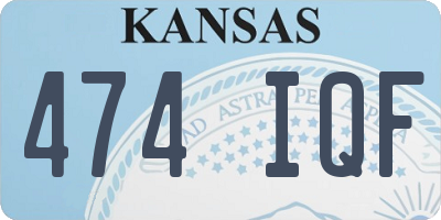 KS license plate 474IQF