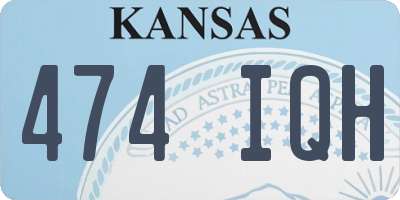 KS license plate 474IQH