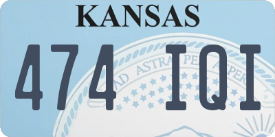 KS license plate 474IQI