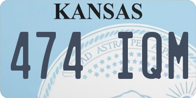 KS license plate 474IQM