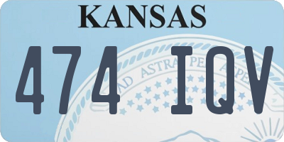 KS license plate 474IQV