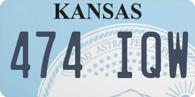 KS license plate 474IQW