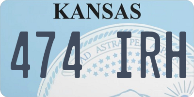 KS license plate 474IRH